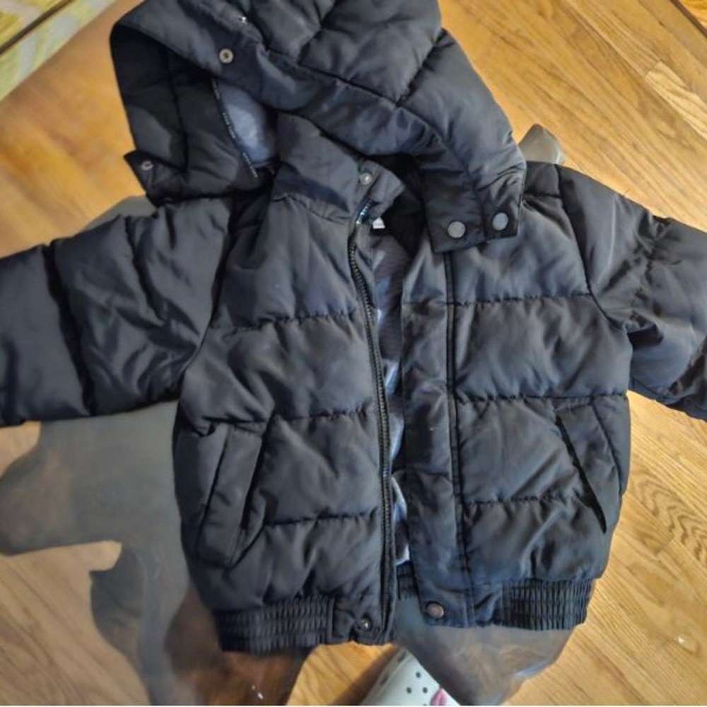 Boss Kids Dark Puffer Jacket with Hood